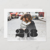 GEWAAGD NIEUWJAAR FEESTDAGENKAART (Voorkant / Achterkant)