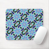 gewaagde geometrische blauwe zwarte ontwerpmousepa muismat (Met muis)