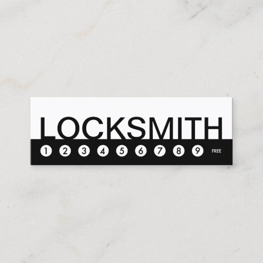 gewaagde klantenloyaliteit LOCKSMITH Klantenkaartje (Voorkant)
