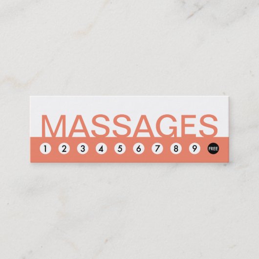 gewaagde klantenloyaliteit MASSAGES Klantenkaartje (Voorkant)