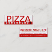 gewaagde klantenloyaliteit PIZA Klantenkaartje (Voorkant / Achterkant)