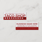 gewaagde TACO SHOP klantenloyaliteit Klantenkaartje (Voorkant / Achterkant)
