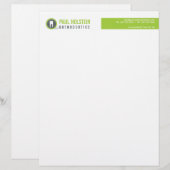 GEWAAGDE TANDARTS LETTERHEAD :: moderne tand logo Custom Briefhoofd (Voorkant / Achterkant)
