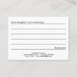 gewaarmerkte padcommentaarkaart visitekaartje