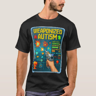 Gewapend Autisme Grappig Neurodivergent T-shirt