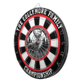 Gewapend hert in Forest Design Dartbord (Voorkant Rechts)