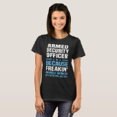 Gewapende beveiligingsfunctionaris t-shirt (Voorkant volledig)