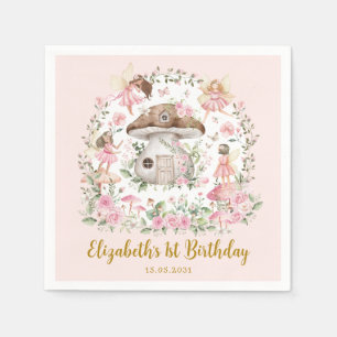 Gewapende 'Forest Fairy Tea Party Girls Birthday' Servet