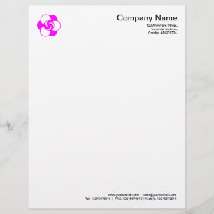 Gewas Cirkel Symbool 04 - Magenta Gepersonaliseerd Briefhoofd