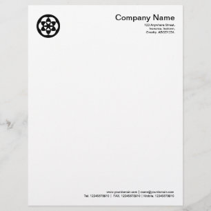 Gewas Cirkel Symbool - Zwart Custom Briefhoofd