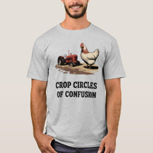 Gewas cirkels van verwarring Grappige boer citaa T-shirt