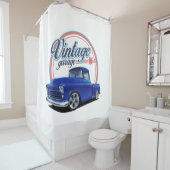  gewas in blauw douchegordijn (In situ)