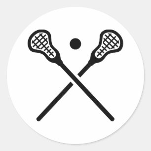 Gewas lacrosse bolletjes ronde sticker