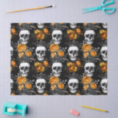 Gewas Skulls met Oranje Rozen ontkoppelen Tissuepapier (Craft)