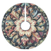 Gewatteerd Abstract bloemontwerp Kerstboom Rok (Voorkant)