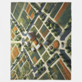 Gewatteerd Abstract Boerderij Landschap Fleece Deken (Voorkant)