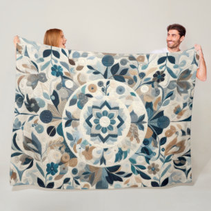 Gewatteerd abstract ontwerp fleece deken