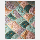 Gewatteerd abstract ontwerp fleece deken (Voorkant)