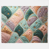 Gewatteerd abstract ontwerp fleece deken (Voorkant (Horizontaal))