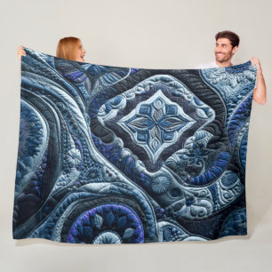 Gewatteerd abstract ontwerp fleece deken