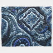Gewatteerd abstract ontwerp fleece deken (Voorkant (Horizontaal))