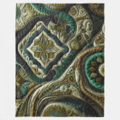 Gewatteerd abstract ontwerp fleece deken (Voorkant)