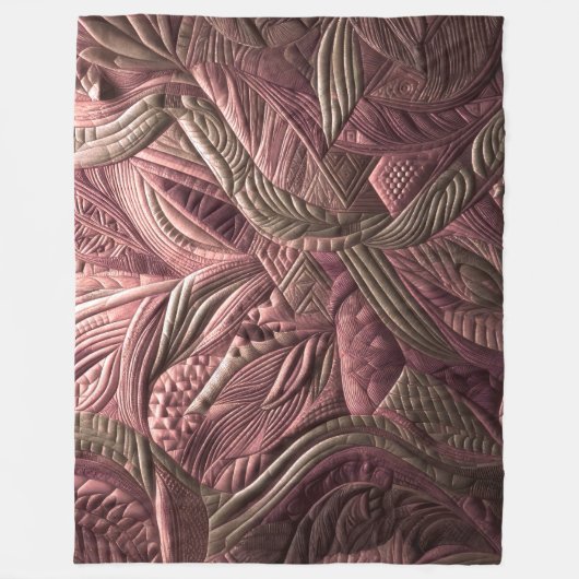 Gewatteerd abstract ontwerp fleece deken (Voorkant)