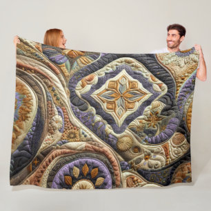 Gewatteerd abstract ontwerp fleece deken