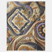 Gewatteerd abstract ontwerp fleece deken (Voorkant)