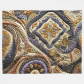 Gewatteerd abstract ontwerp fleece deken (Voorkant (Horizontaal))