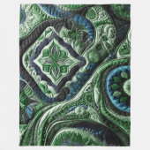 Gewatteerd abstract ontwerp fleece deken (Voorkant)