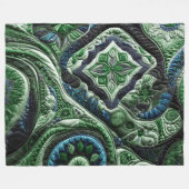 Gewatteerd abstract ontwerp fleece deken (Voorkant (Horizontaal))