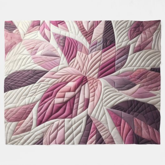 Gewatteerd abstract ontwerp fleece deken (Voorkant (Horizontaal))