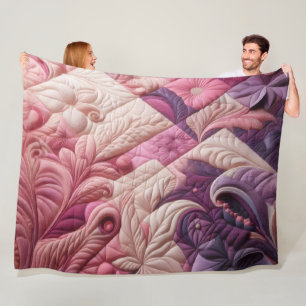 Gewatteerd abstract ontwerp fleece deken