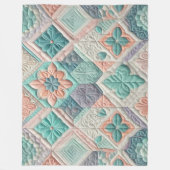 Gewatteerd abstract ontwerp fleece deken (Voorkant)