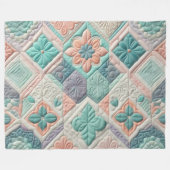 Gewatteerd abstract ontwerp fleece deken (Voorkant (Horizontaal))