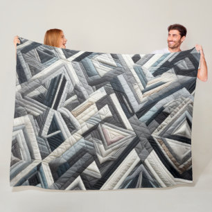 Gewatteerd abstract ontwerp fleece deken