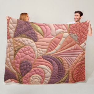 Gewatteerd abstract ontwerp fleece deken
