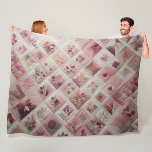 Gewatteerd abstract ontwerp fleece deken