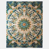 Gewatteerd abstract ontwerp fleece deken (Voorkant)