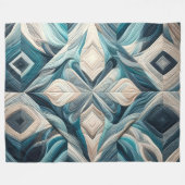 Gewatteerd abstract ontwerp fleece deken (Voorkant (Horizontaal))