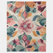 Gewatteerd abstract ontwerp fleece deken (Voorkant)
