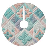 Gewatteerd abstract ontwerp kerstboom rok (Voorkant)