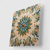 Gewatteerd abstract ontwerp vierkante klok (Hoek)