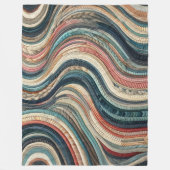 Gewatteerd Abstract streepontwerp Fleece Deken (Voorkant)