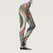 Gewatteerd Abstract streepontwerp Leggings (Rechts)