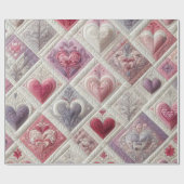 Gewatteerd hartontwerp cadeaupapier (Vlak)