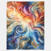 Gewatteerd Kleurrijk Abstract Ontwerp Fleece Deken (Voorkant)