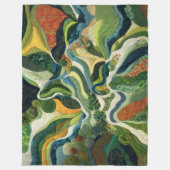 Gewatteerde abstracte design antenne topografie fleece deken (Voorkant)