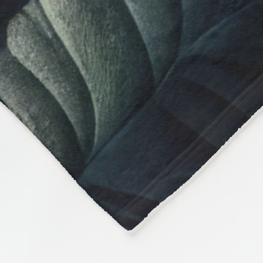 Gewatteerde berglandschap Scène Blauw Fleece Deken (Hoek)